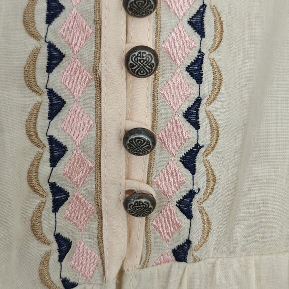 Aratta Silent Journey Valentina Embroidered Tunic Top Coverup XS Floral Boho NWT - Picture 5 of 16